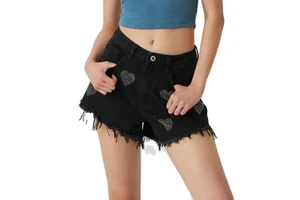 Customized Women's Straight Denim Shorts Mid Waist Streetwear Vintage Casual Summer High Quality Low Price 100% Cotton