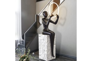 High Quality Hotel Living Room Luxury Nordic Corner Standing Light Modern Minimalist Designer Art Decoration Led Floor Lamp