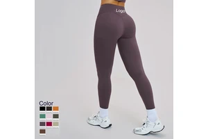 High Waist Elastic Brushed Tight Solid Quick Dry Yoga Pants Tummy Control Butt Lift Outdoor Sports Fitness