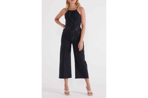 Best Selling Customizable Women's Boot Cut Denim Overalls Slim Fit Women Jeans Denim Jump Suit OEM Serviced