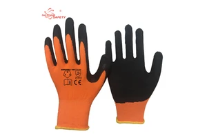 SRsafety Industrial Latex Coated Safety Working Gloves Outdoor Custom Logo Gloves ANSI Gardening Gloves