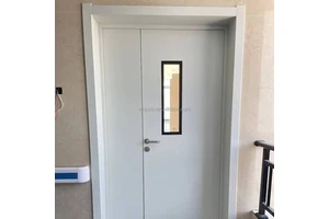 Steel Clean Room Security Door for Hospital | Hermetic Purification Door with Anti-Collision Strip CE Certified