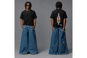 Luxury Streetwear Wide Leg Pants Baggy High Waisted Denim Jeans Plus Size Men'S Jeans Designer Denim Jeans Wholesale in China
