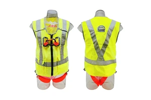 ADELA Durable Polyester Industrial Safety Harness with Secure Seat Rope Fall Protection Roof Belt Rescue Use Taiwan Made