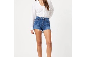 Hot Summer Women's High-Waisted Breathable Eco-Friendly Waterproof Quick Dry Casual Denim Jean Shorts OEM Serviced Custom Logo
