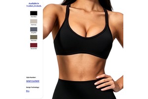 Slimming Beauty Back Yoga Vest With Y-Line Straps Breathable Front Logo Medium For Workout Sports Bra For Women