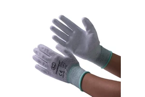 Myesde Clean Room Carbon Fiber PU Coated Non-Disposable Silicone-free Labor Protection Electronic Dust-free Anti-static Gloves