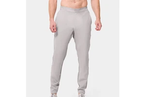 Mid Waisted Simple Mens Yoga Leggings Elastic Waist Closure Solid Pattern Cotton Bamboo Fiber Four Way Stretch Lightweight
