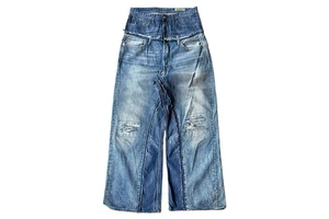 OEM Manufacturer Custom Men's Straight Jeans High Quality Washed Breathable Loose Denim Trousers Wide Leg Winter Colored Woven