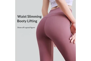 Custom Wholesale Women's Naked Feel Yoga Pants High Waist Butt Lifting Polyester Spandex Breathable Outdoor Casual Pants