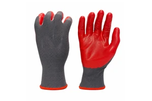 Custom Logo Recycled Liner Red Nitrile Gloves Manufacturer Bulk Touchscreen Sustainable Safety Work Gloves For OEM