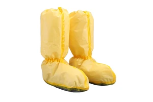 Disposable Type3PB HDPE 87g Anti 98% H2SO4 Chemical Resistance Shoe Covers with No Skipping Soles