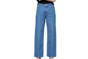 Women's Pencil Denim Jeans Mid Waist Mom Stretch Breathable Quick Dry Light Wash Casual Sports Solid Loose Fit Full Length