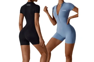 Breathable Sport Wear Running Set One-piece Knitted Seamless Women Tight Yoga Jumpsuit