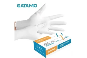 F020 Wholesale White Disposable Medical Nitrile Gloves Food Grade Gloves Safety Feature