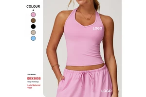 Custom High Quality Yoga Vests V-Shaped Tight Backless Sports Bras Women'S Gym Running Fitness Workout Quick-Drying Yoga Top