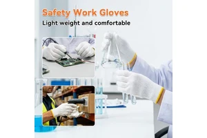 Multipurpose Safety Working Gloves White PU Coated industrial safety gloves for Gardening Construction Automotive Handling