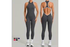 Women's Gym Jumpsuit Zip up Sports Bodysuits Jumpsuits Activewear Yoga Jumpsuits One Piece