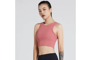 Women Vest Yoga Wear Custom Logo High Elastic Slim Fit Fitness Gym Tank Top Workout Sleeveless Shirts