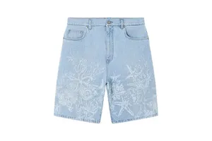 Hot Selling Mens Denim Jean Shorts High Street Fashion Elastic Waist 100% Cotton Comfortable Casual Wear Quick Dry Breathable