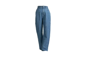 Women's Casual Breathable Eco-Friendly Washable Denim Jeans High Street Hip Hop Streetwear Wide Leg