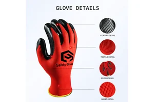 CY MechanicHand Gloves For Nitrile Coated Work Construction Workshop Heavy Duty Gloves Worker Brick Builders Grip Safety Gloves