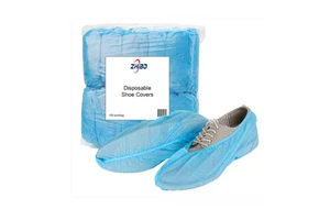 Standard Shoe Covers, One Size Fits Most, Durable Shoe Covers, Protect Shoes, Protect Your Home, Floors, and Shoes - Bag of 100