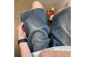 Summer New Style American-style Denim Shorts for Men Slim Fit with a Unique Design That Is Niche in Style