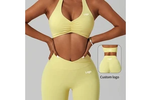 Supply Custom Breathable Scrunch Sports Bra Leggings Sets Workout Fitness Wear Yoga Sets For Women