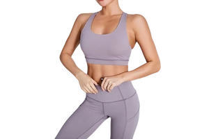 High Support Women's Sexy Breathable Printed Four-Way Stretch T-line Straps Sports Bra Front Logo Yoga Training Adult