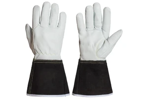 TIG Welding Gloves Cowhide Grain Leather Goatskin Safety Work Gloves with Cotton Liner Heat Resistant Argon Resistant Industrial