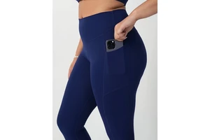 Women Plus Size Yoga Pants With Pockets High Waist Deep V Back Soft Naked Feel Nylon Spandex Gym Leggings Custom Activewear