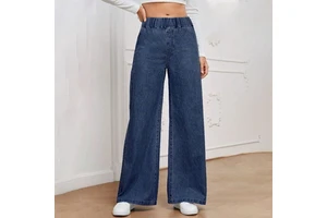 LARSUR Xintang Guangzhou China Denim Jeans Pants Factory Manufacturer Vendor Wholesalers Classic Baggy Wide Women's Jeans