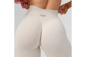 Hot Sale Beautiful Back Deep V Seam High Waist Peach Hip Sports Yoga Leggings Pants Women Workout Gym Fitness Yoga Wear Clothes