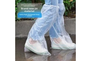Disposable Thickened PVC Waterproof Shoe Covers with Anti-Impact Protection Dustproof & Non-Slip High Boots for Rainy Days
