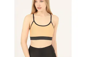 Padded Women's Breathable Yoga Fitness Sports Bra with Adjustable Straps and Customization Services