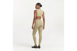 Manufacturer Custom Plus Size Solid Gym Clothing Set Women High Elastic 2 Piece Yoga Set Mock Neck Crop Top Leggings Activewear