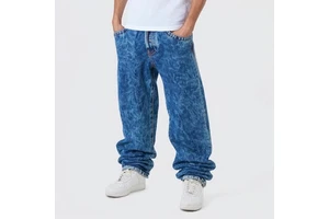 Custom Plus Size Men's Clothing Sports Straight Jeans Streetwear Washed Loose Men's Trousers