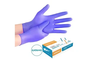BSS005 Wholesale 5mil Customized Rubber Box Disposable Gloves Vinyl Nitrile Glove Powder Free Purple Blend Nitrile Gloves