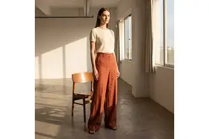 Extra Long Linen Trousers For Tall Women Daily Casual Style Custom Inseam Pants Professional Bespoke Service OEM Custom