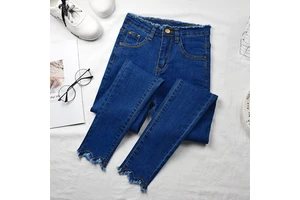 Wholesale 3 Colors Women's High Waist Skinny Jeans Pants & Trousers