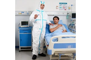 PPE Flash-Spun High Density Polyethylene Safety Boot Protective Coverall Cleanroom Anti-Static Fire Proof Level B Protection