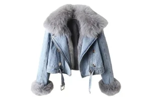 Latest Designs Women Denim Jacket Casual Autumn Breathable Comfortable High Quality Anti-Wrinkle Vintage Style Polyester/Cotton