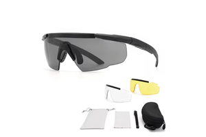 Z87.1 Safety Shooting Glasses Tactical Eyewear TR90 Frame UV400 Windproof 2.4mm Thick Lens With 3 Lens