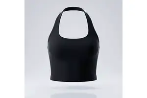 Seamless Halter Neck Yoga Top Women Backless Gym Fitness Workout Tank Top Breathable Quick Dry Athletic Training Crop Top