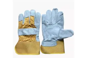 CE EN388 Certified Cowhide Work Gloves, Heat Insulated, Anti-Slip, Abrasion Resistant, Split Leather Safety Gloves