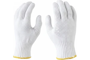 LAKSHY Hand Protection Cotton Knitted Safety Work Gloves 10-inch Straight Cuff Construction Impact Level 1 Anti-static Anti-Slip