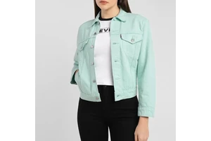 Trendy Women's Eco-Friendly Denim Jacket Candy Color Stylish Comfortable Durable for Casual Wear Modern Summer/Winter/Autumn