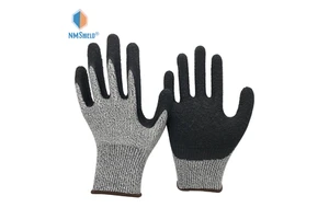 NMSHIELD Cut-Resistant Gloves ANSI A2 Latex-Coated Anti-Cutting ISO13997 LEVEL B Construction Nylon Lining HPPE XL Industrial