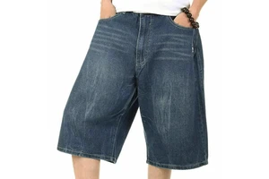Wholesale Jean Shorts Men's Clothing Casual Personalized Denim Shorts Fashion Raw Edges Hem Solid Color Plus Size Shorts D409